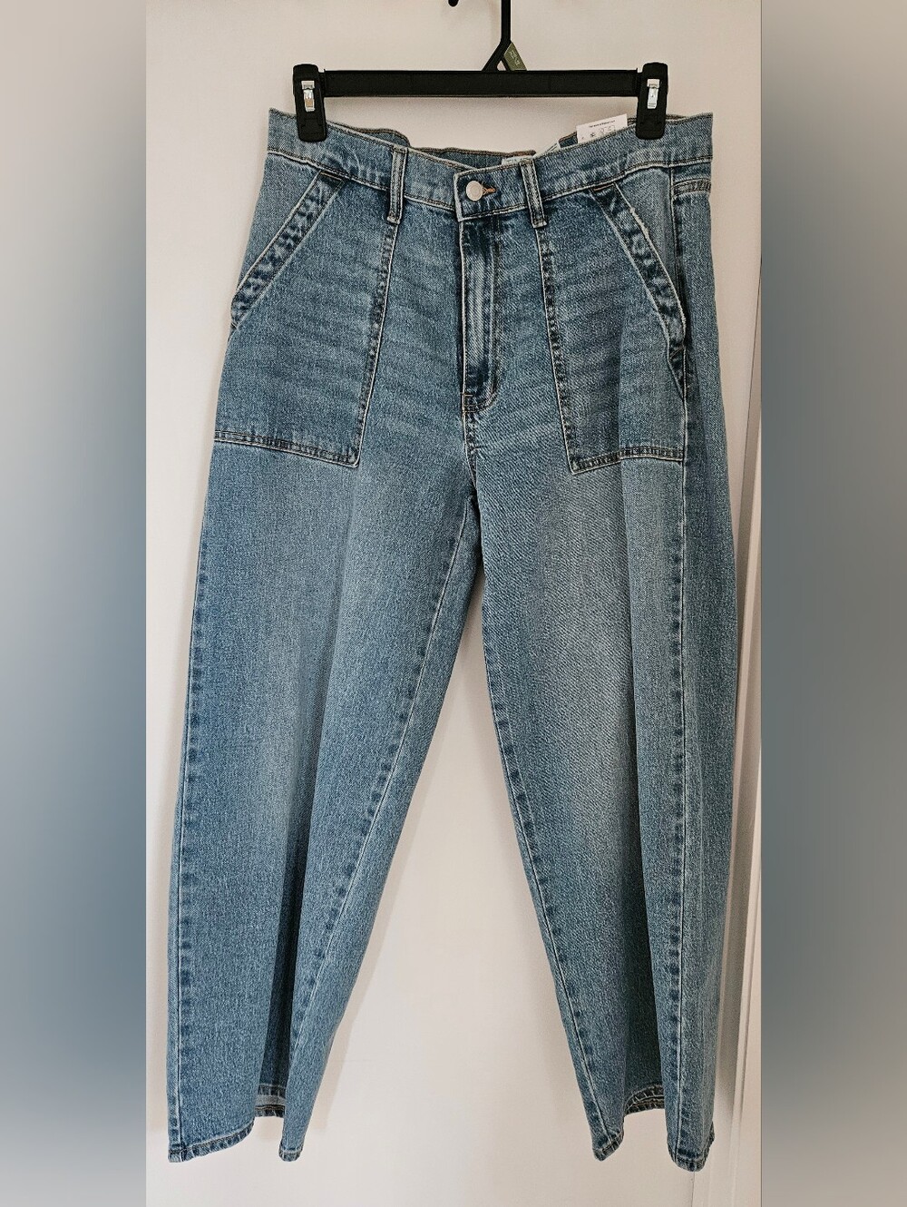 Time and Tru Women's Size 14 Utility Trouser Jeans Relaxed Fit Medium Wash NWT